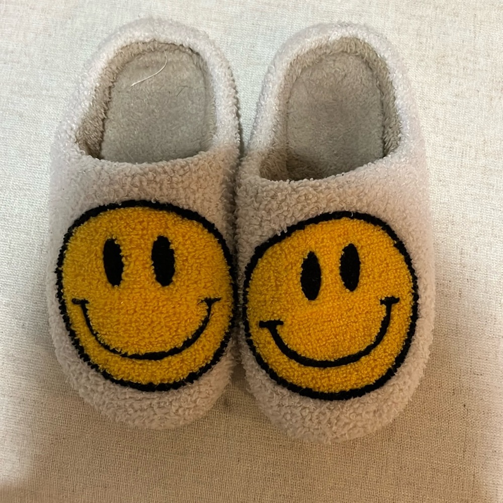Smiley face slippers